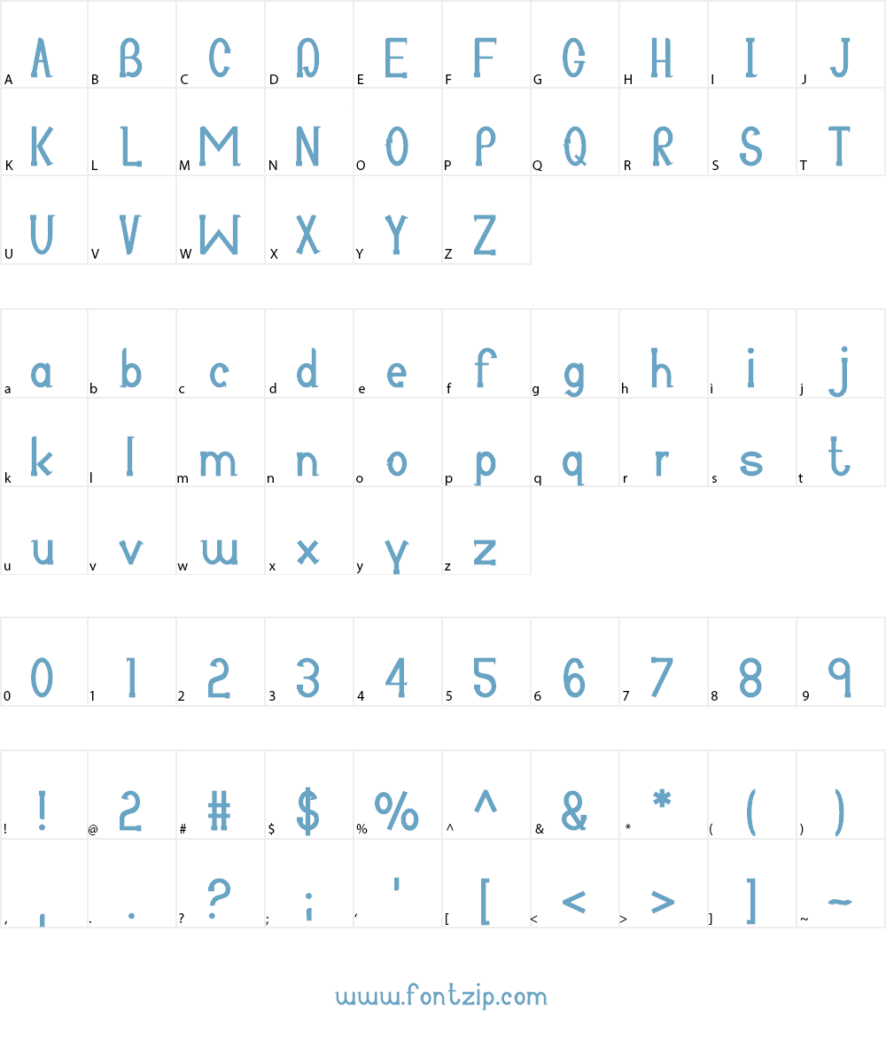 Olive 101 Font Character